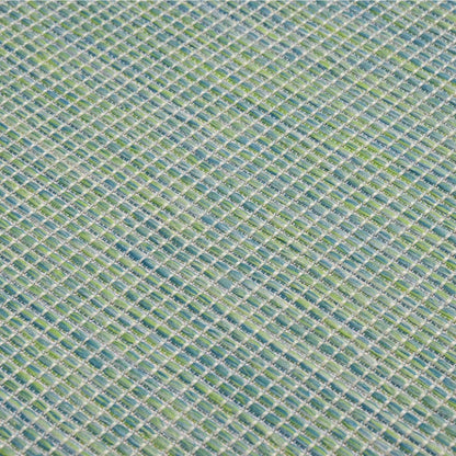 Tappeto da Esterni a Tessitura Piatta 80x250 cm Turchese - homemem39