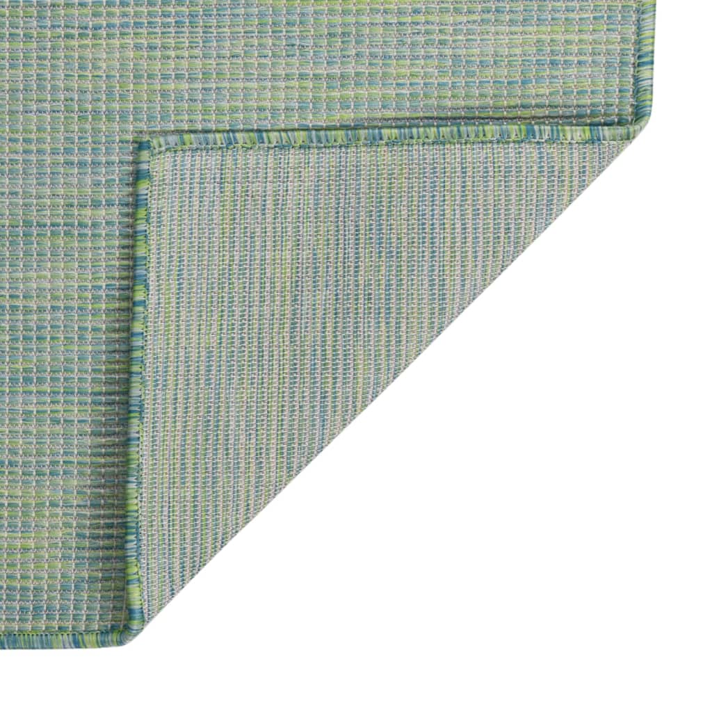 Tappeto da Esterni a Tessitura Piatta 120x170 cm Turchese | homemem39