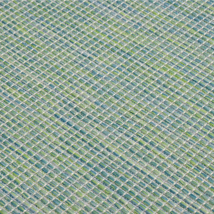 Tappeto da Esterni a Tessitura Piatta 140x200 cm Turchese - homemem39
