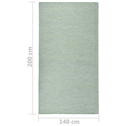 Tappeto da Esterni a Tessitura Piatta 140x200 cm Turchese - homemem39