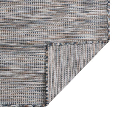 Tappeto da Esterni a Tessitura Piatta 120x170 cm Marrone e blu - homemem39