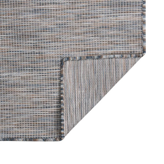Tappeto da Esterni a Tessitura Piatta 120x170 cm Marrone e blu - homemem39