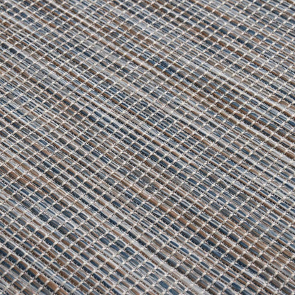 Tappeto da Esterni a Tessitura Piatta 120x170 cm Marrone e blu - homemem39