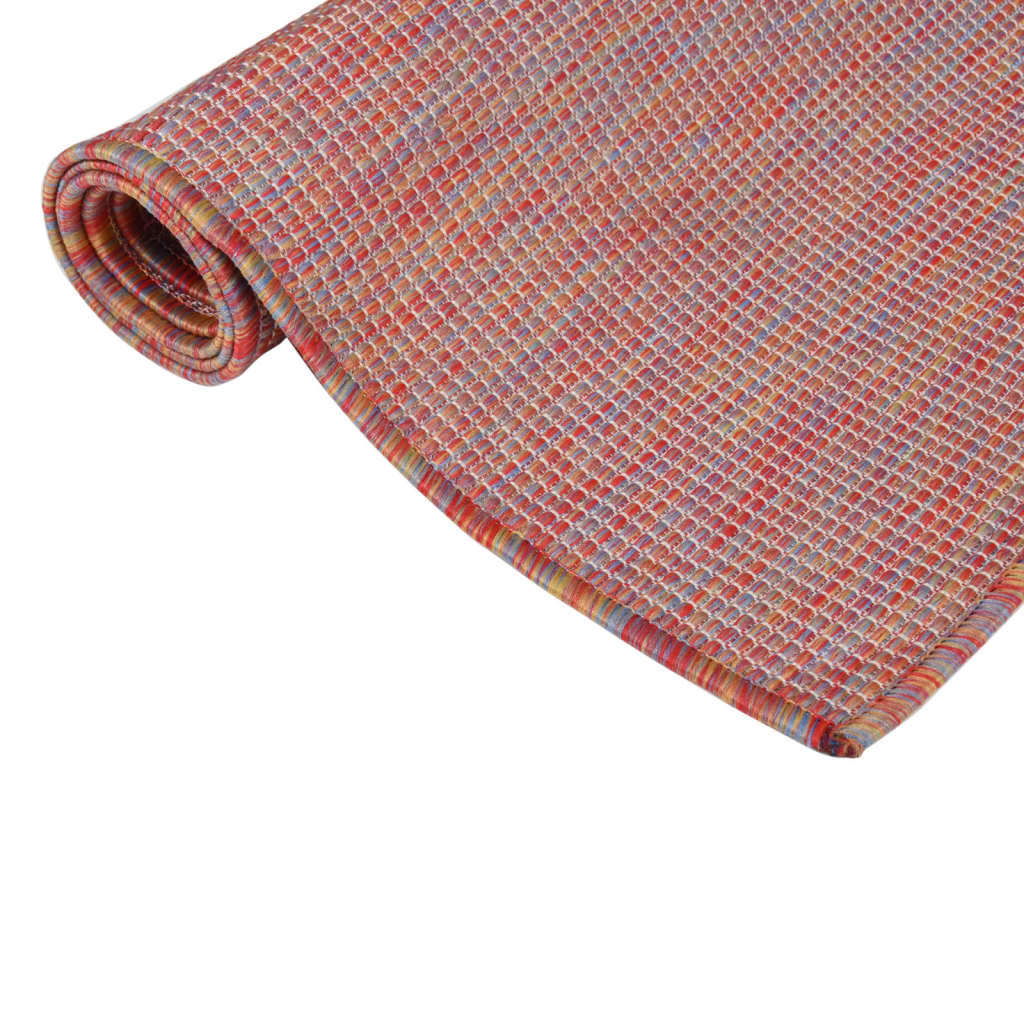 Tappeto da Esterni a Tessitura Piatta 120x170 cm Rosso - homemem39