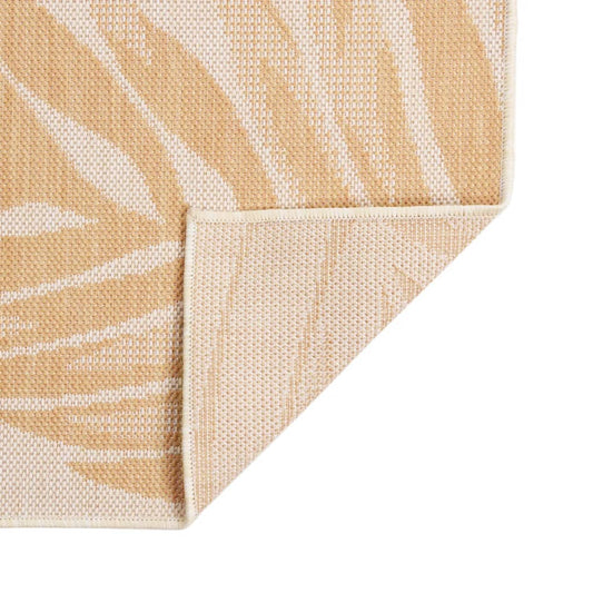 Tappeto da Esterni a Tessitura Piatta 80x150 cm Motivo a Foglie - homemem39