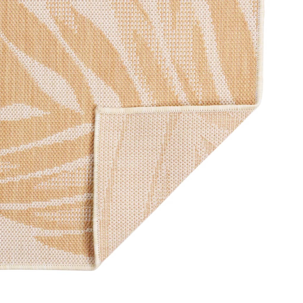 Tappeto da Esterni a Tessitura Piatta 200x280cm Motivo a Foglie - homemem39
