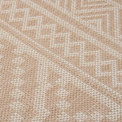 Tappeto da Esterni a Tessitura Piatta 140x200cm Strisce Marroni - homemem39
