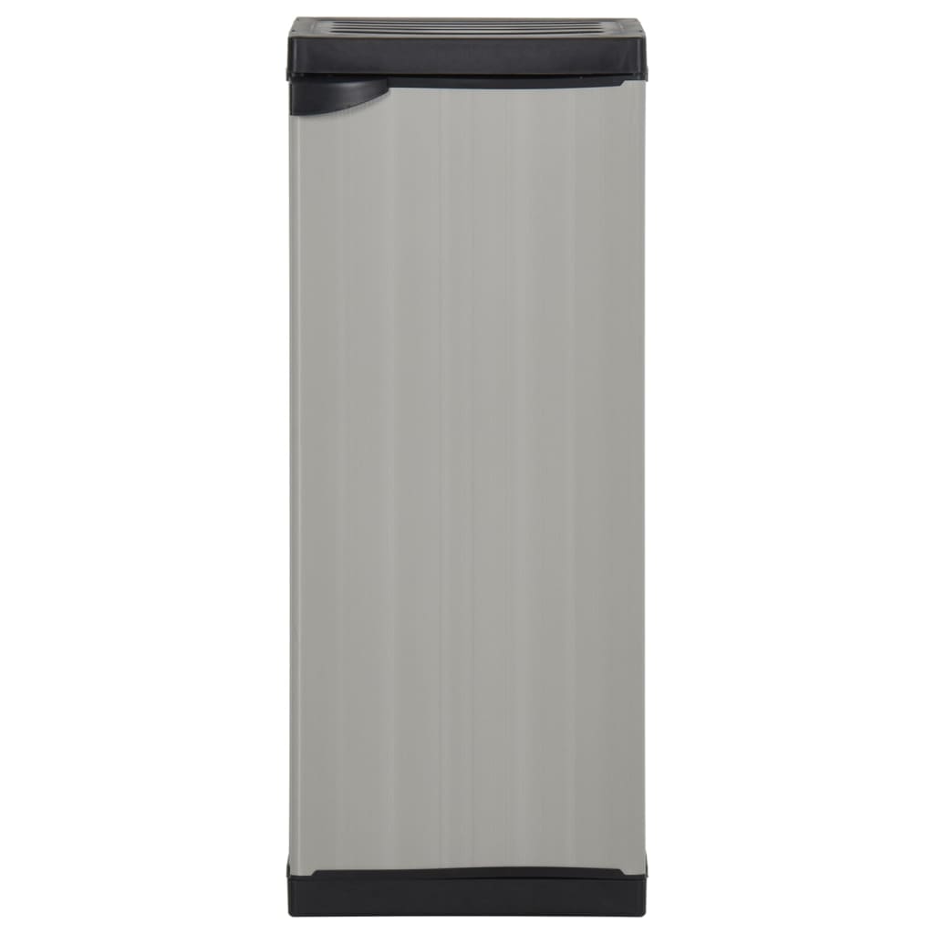 Armadietto da Giardino con 1 Ripiano Grigio e Nero 35x40x85 cm | homemem39