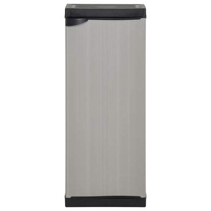 Armadietto da Giardino con 1 Ripiano Grigio e Nero 35x40x85 cm | homemem39