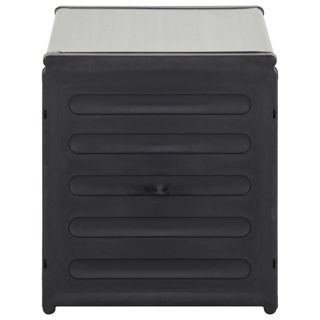 Contenitore per Rifiuti da Giardino Grigio 85x34x40 cm - homemem39