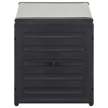 Contenitore per Rifiuti da Giardino Grigio 85x34x40 cm - homemem39
