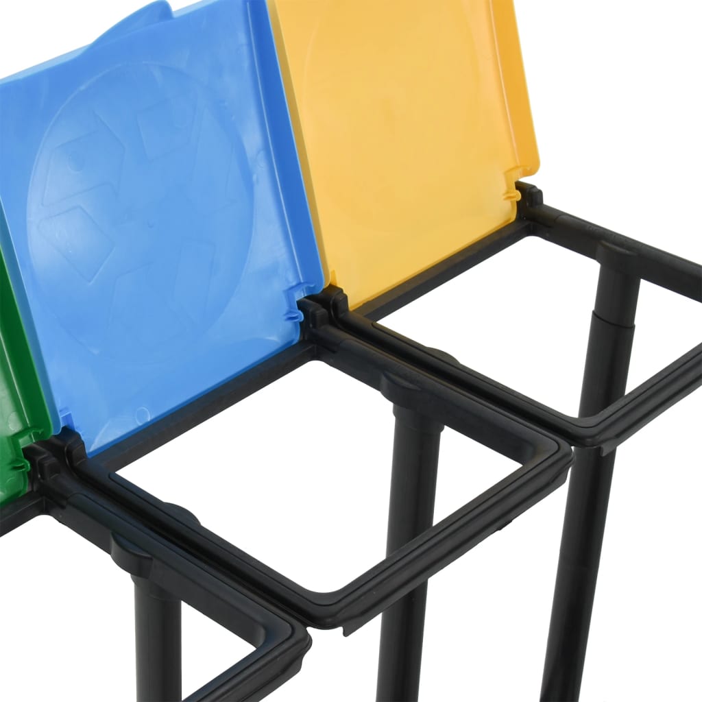 Supporti Sacchi Rifiuti con Coperchio 240-330 L Multicolori PP - homemem39