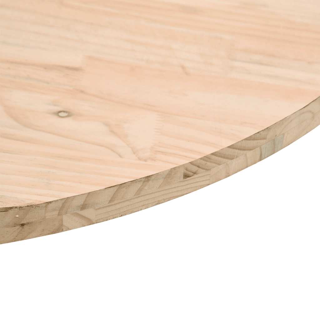 Piano Tavolo Ø90x2,5 cm in Legno Massello di Pino | homemem39