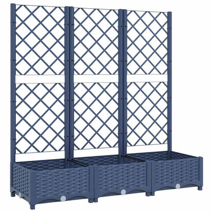 Fioriera da Giardino e Graticcio Grigio Blu 120x40x121,5 cm PP - homemem39