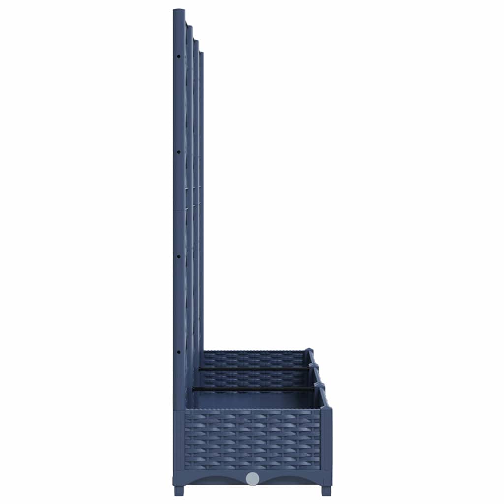 Fioriera da Giardino e Graticcio Grigio Blu 120x40x121,5 cm PP - homemem39