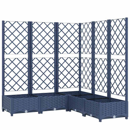 Fioriera Giardino e Graticcio Grigio Blu 120x120x121,5 cm PP - homemem39