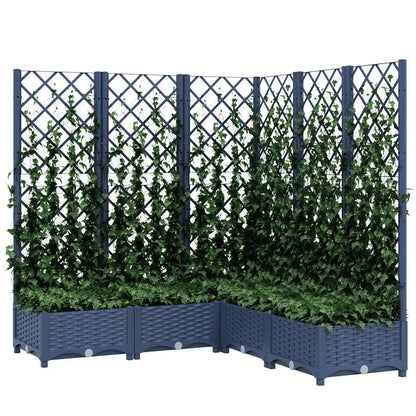 Fioriera Giardino e Graticcio Grigio Blu 120x120x121,5 cm PP - homemem39