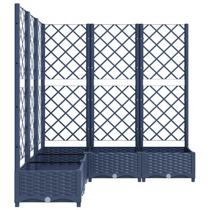 Fioriera Giardino e Graticcio Grigio Blu 120x120x121,5 cm PP - homemem39