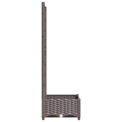 Fioriera da Giardino con Graticcio Marrone 40x40x121,5 cm in PP | homemem39