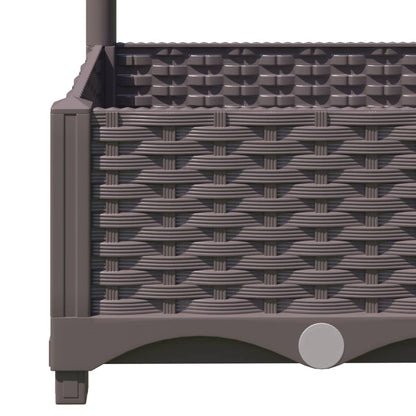Fioriera da Giardino con Graticcio Marrone 40x40x121,5 cm in PP | homemem39