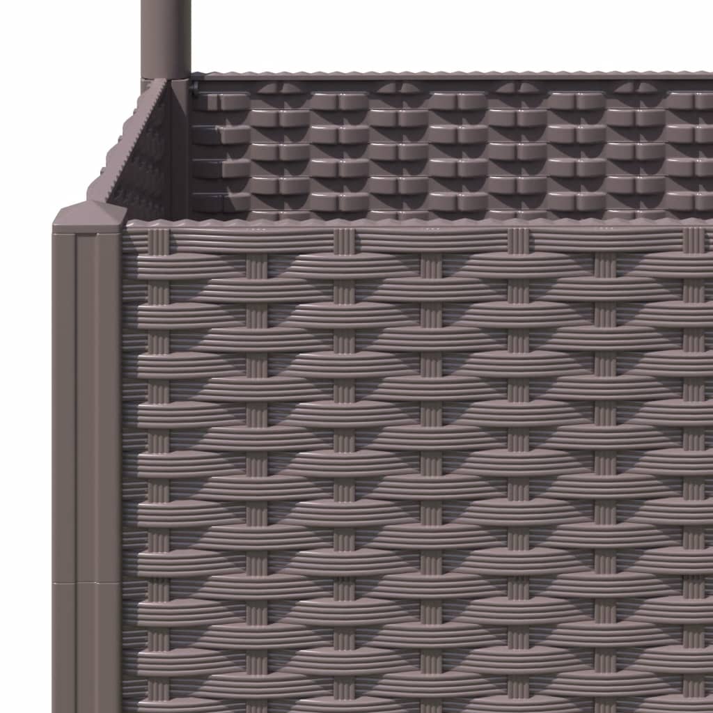 Fioriera da Giardino con Graticcio Marrone 40x40x136 cm in PP | homemem39