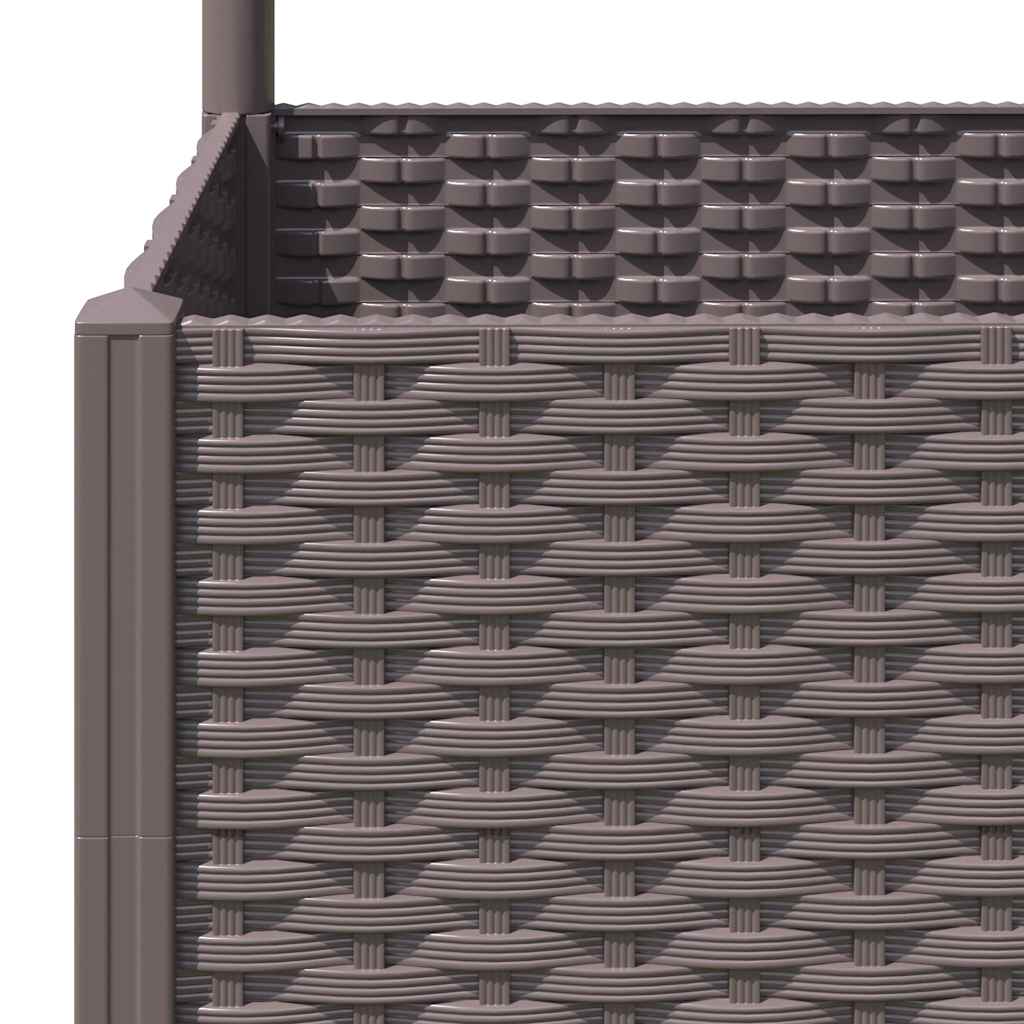 Fioriera da Giardino con Graticcio Marrone 80x40x136 cm in PP | homemem39