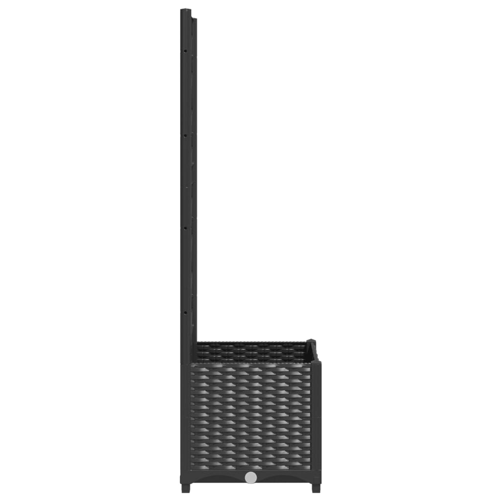 Fioriera da giardino con traliccio nera 40x40x136 cm PP - homemem39