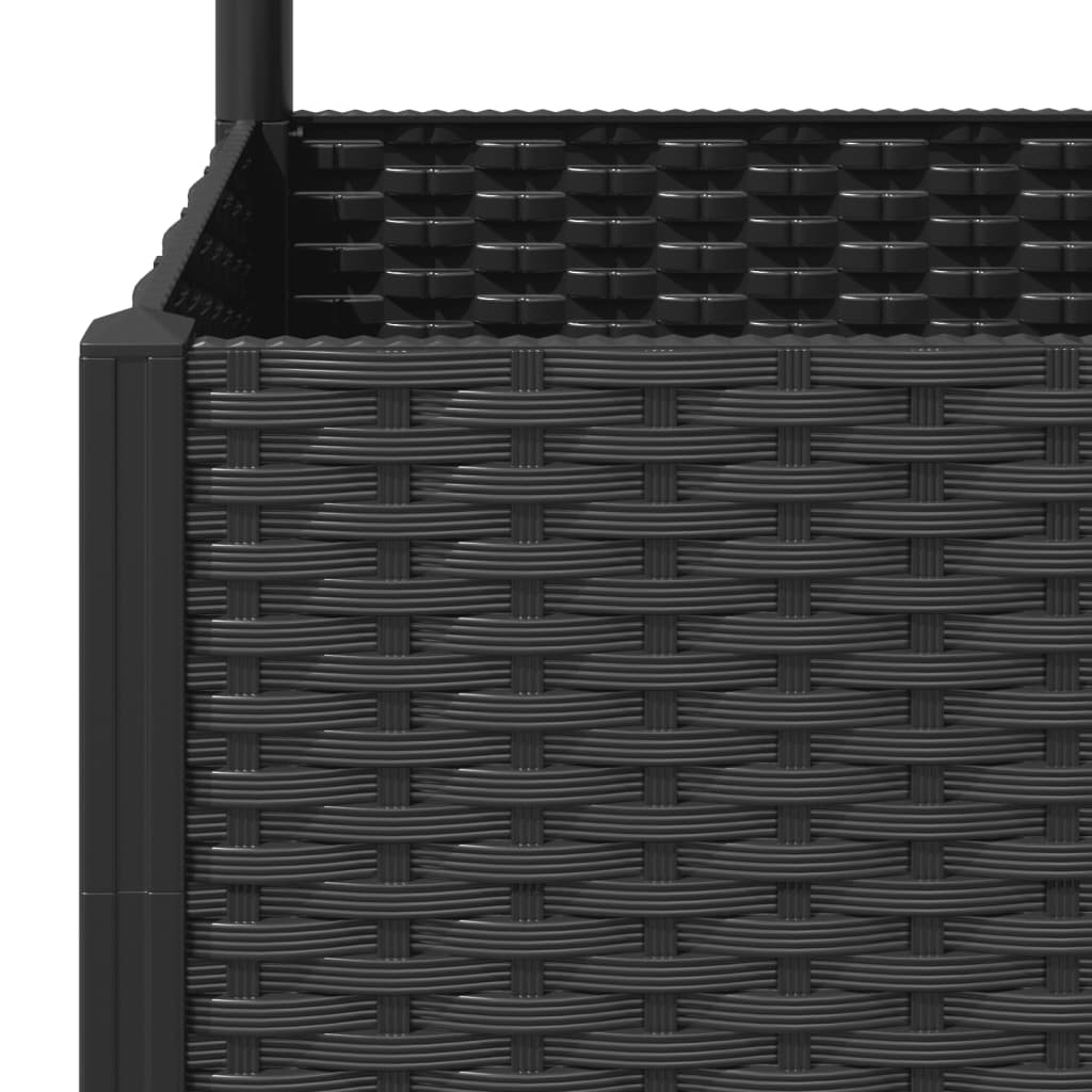 Fioriera da Giardino con Graticcio Nero 80x80x136 cm in PP - homemem39