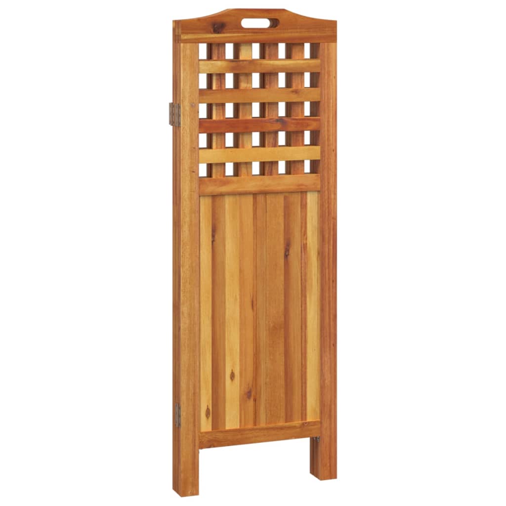 Divisorio a 3 Pannelli 121,5x2x115 cm Legno Massello di Acacia | homemem39