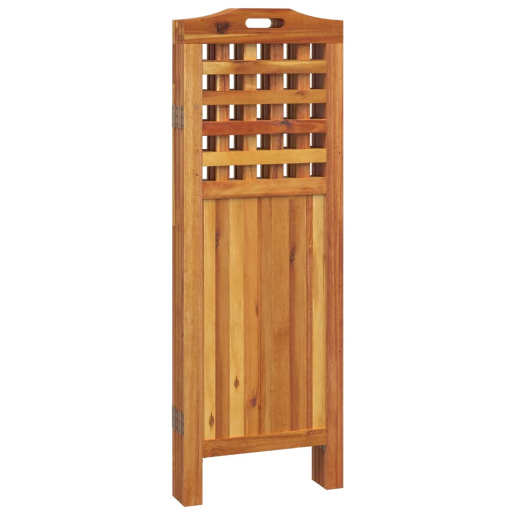 Divisorio a 4 Pannelli 162x2x115 cm Legno Massello di Acacia | homemem39