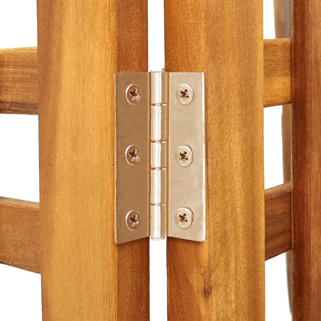 Divisorio a 4 Pannelli 162x2x115 cm Legno Massello di Acacia | homemem39