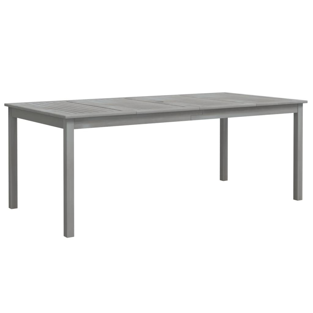 Tavolo da Giardino Grigio 200x100x75cm Legno Massello di Acacia | homemem39