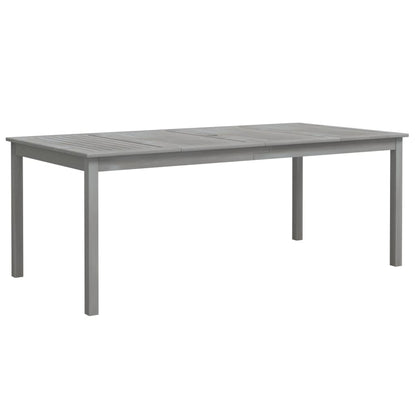 Tavolo da Giardino Grigio 200x100x75cm Legno Massello di Acacia | homemem39