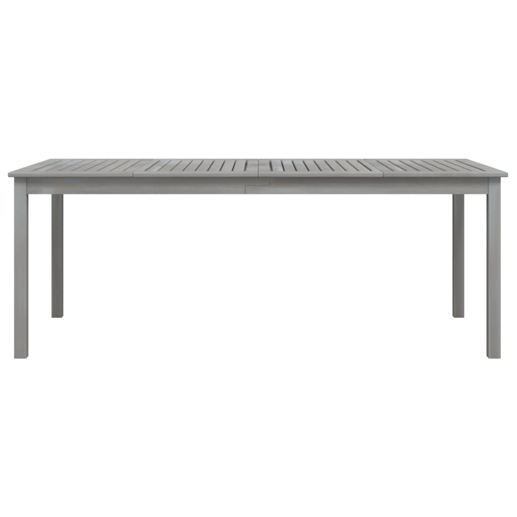 Tavolo da Giardino Grigio 200x100x75cm Legno Massello di Acacia | homemem39