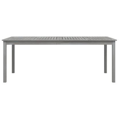 Tavolo da Giardino Grigio 200x100x75cm Legno Massello di Acacia | homemem39