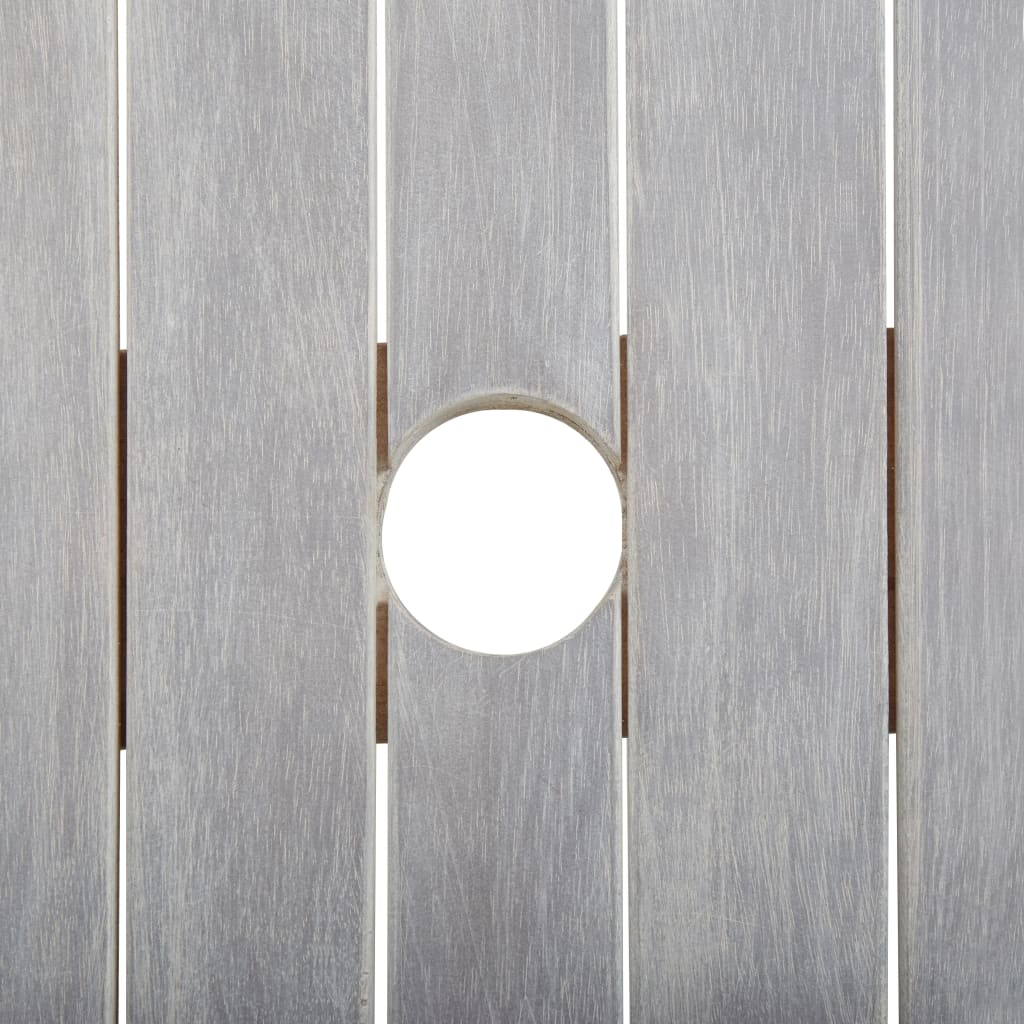 Tavolo da Giardino Grigio 200x100x75cm Legno Massello di Acacia - homemem39