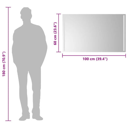 Specchio da Bagno con Luci LED 100x60 cm