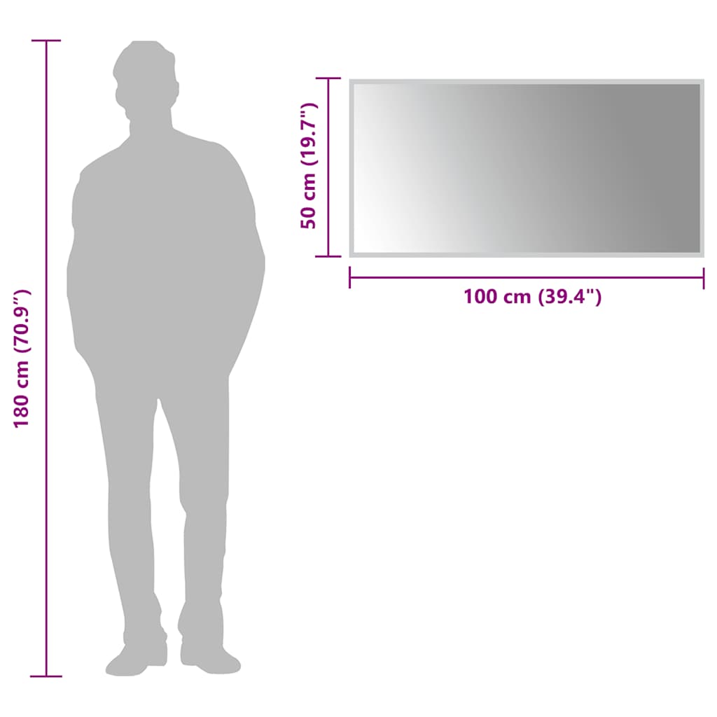 Specchio da Bagno con Luci LED 100x50 cm | homemem39