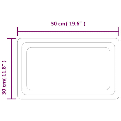 Specchio da Bagno con Luci LED 50x30 cm