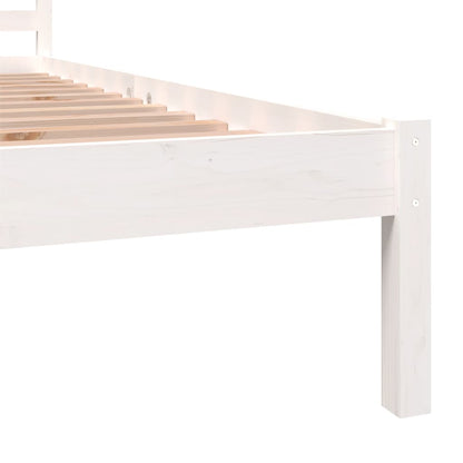 Giroletto in Legno Massello Bianco 75x190 cm Small Single - homemem39