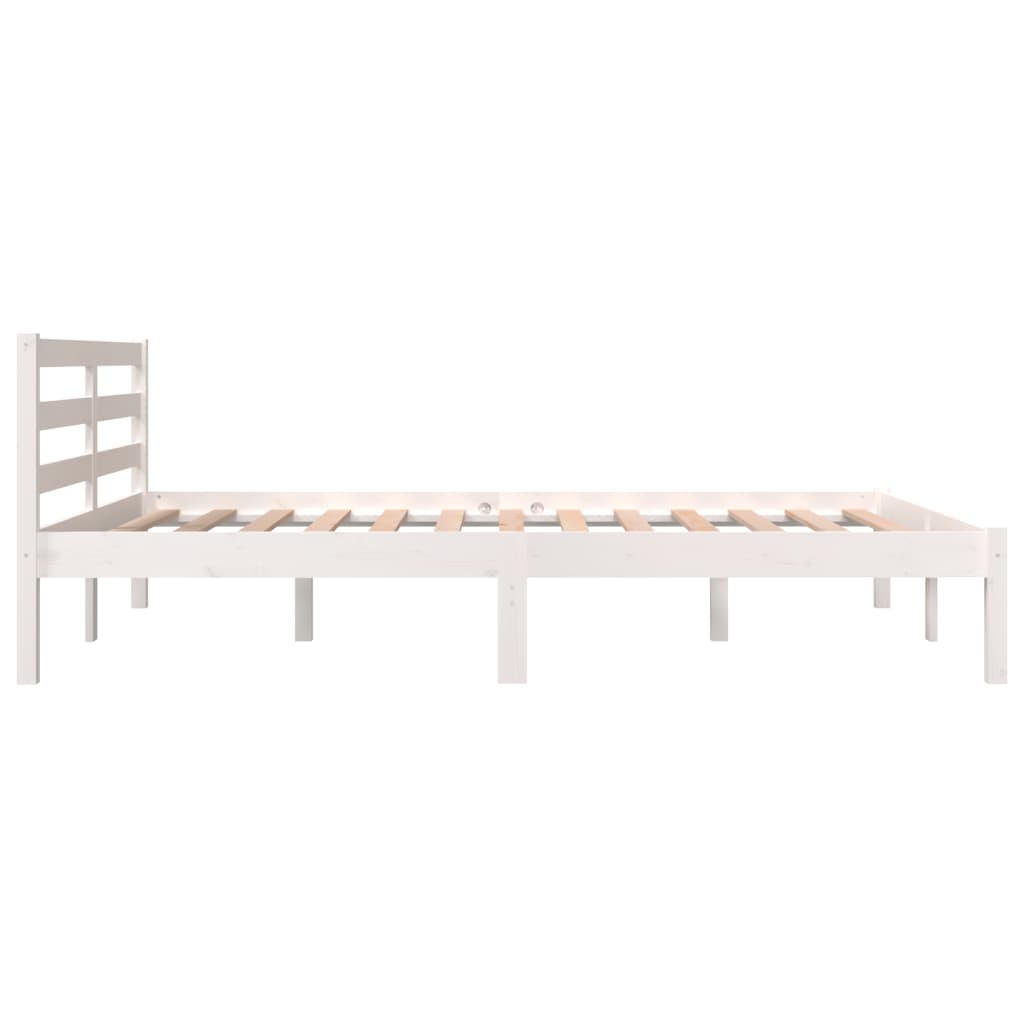 Giroletto in Legno Massello 135x190 cm Bianco Small Double - homemem39