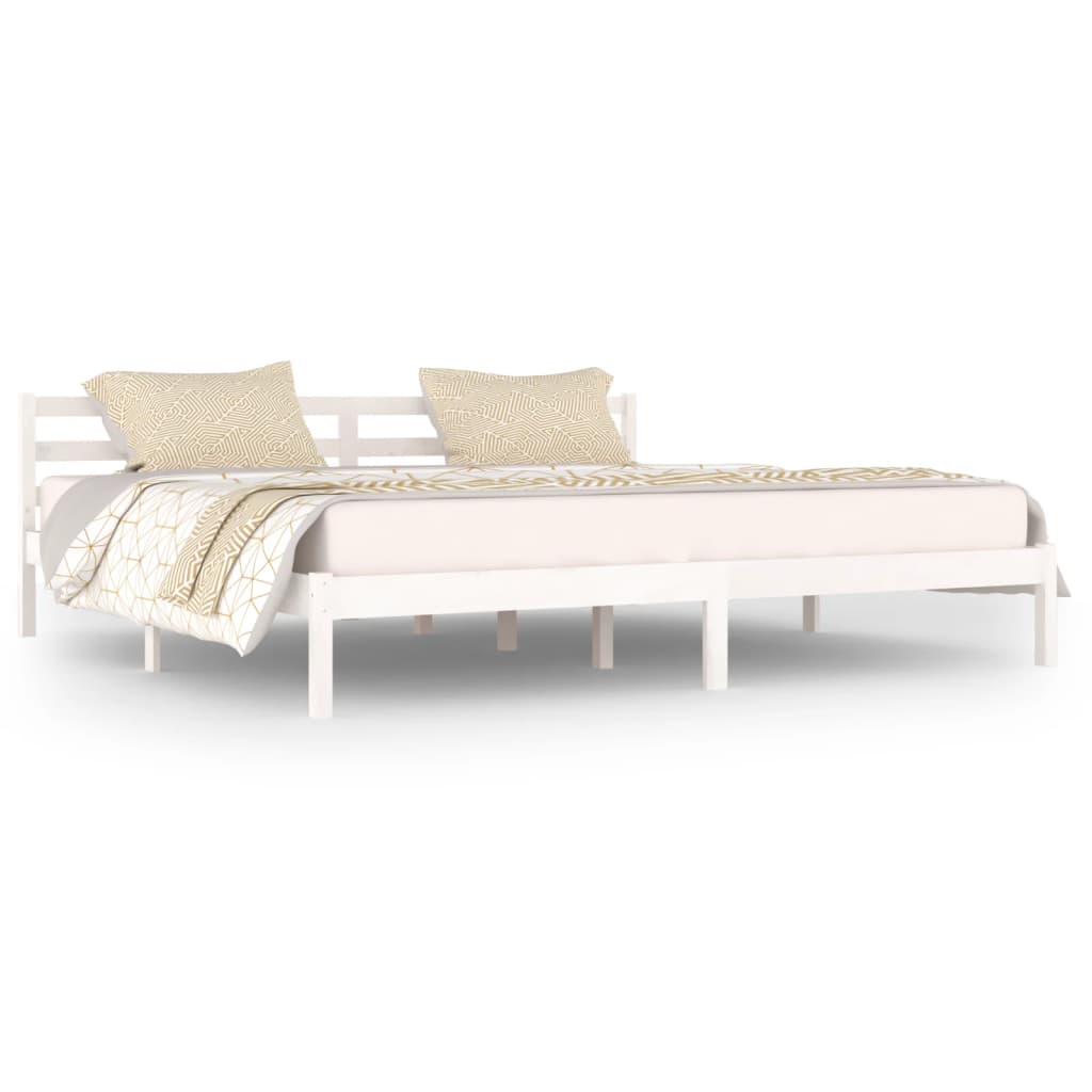 Giroletto in Legno Massello di Pino 200x200 cm Bianco | homemem39