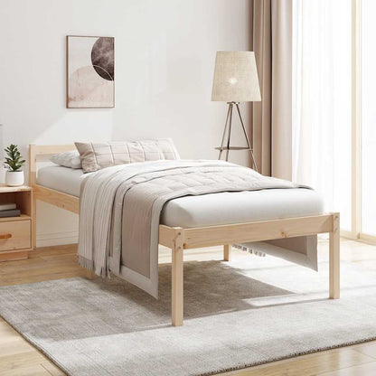 Letto per Anziani 90x190 cm Single in Legno Massello di Pino | homemem39