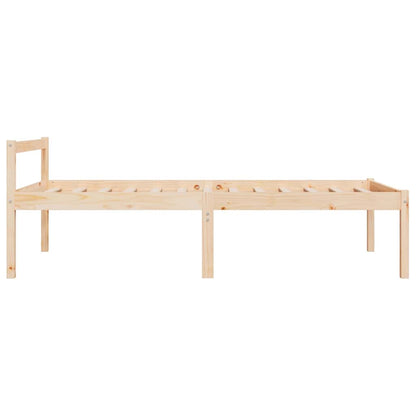 Letto per Anziani 90x200 cm in Legno Massello di Pino