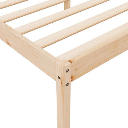 Letto per Anziani 90x200 cm in Legno Massello di Pino