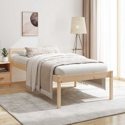 Letto per Anziani 90x200 cm in Legno Massello di Pino