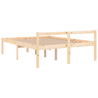 Letto per Anziani 120x200 cm in Legno Massello di Pino