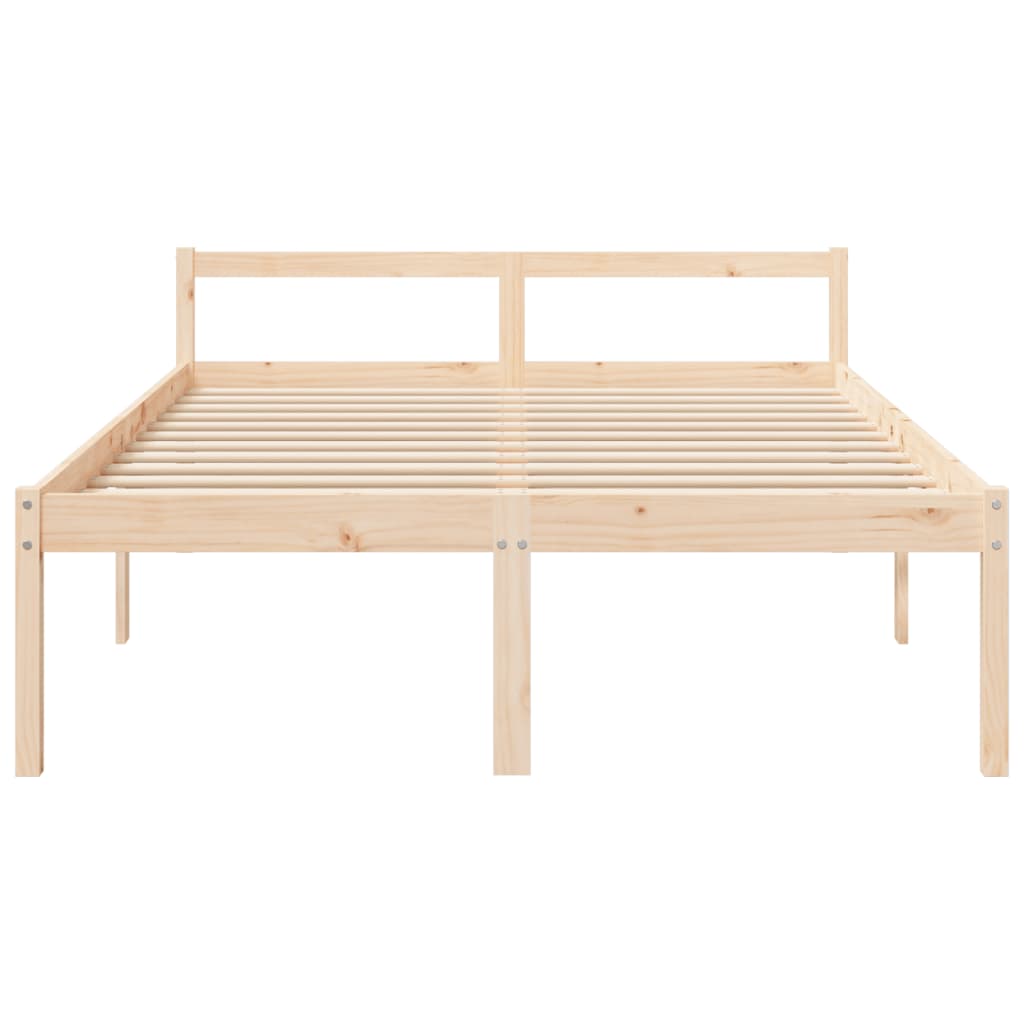 Letto per Anziani 160x200 cm in Legno Massello di Pino