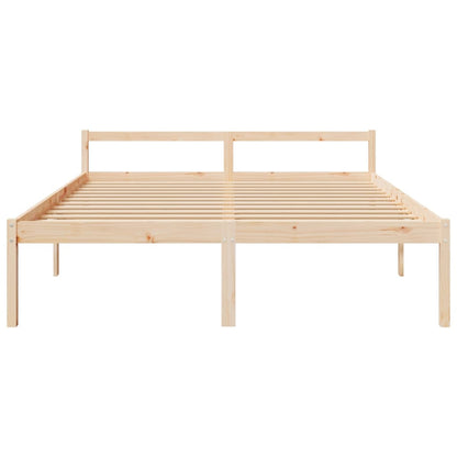 Letto per Anziani 200x200 cm in Legno Massello di Pino