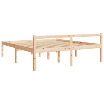 Letto per Anziani 200x200 cm in Legno Massello di Pino